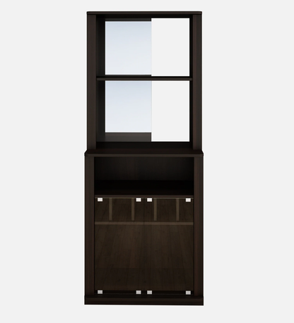 Stand Alone Bar Cabinet in Dark Elm Finish