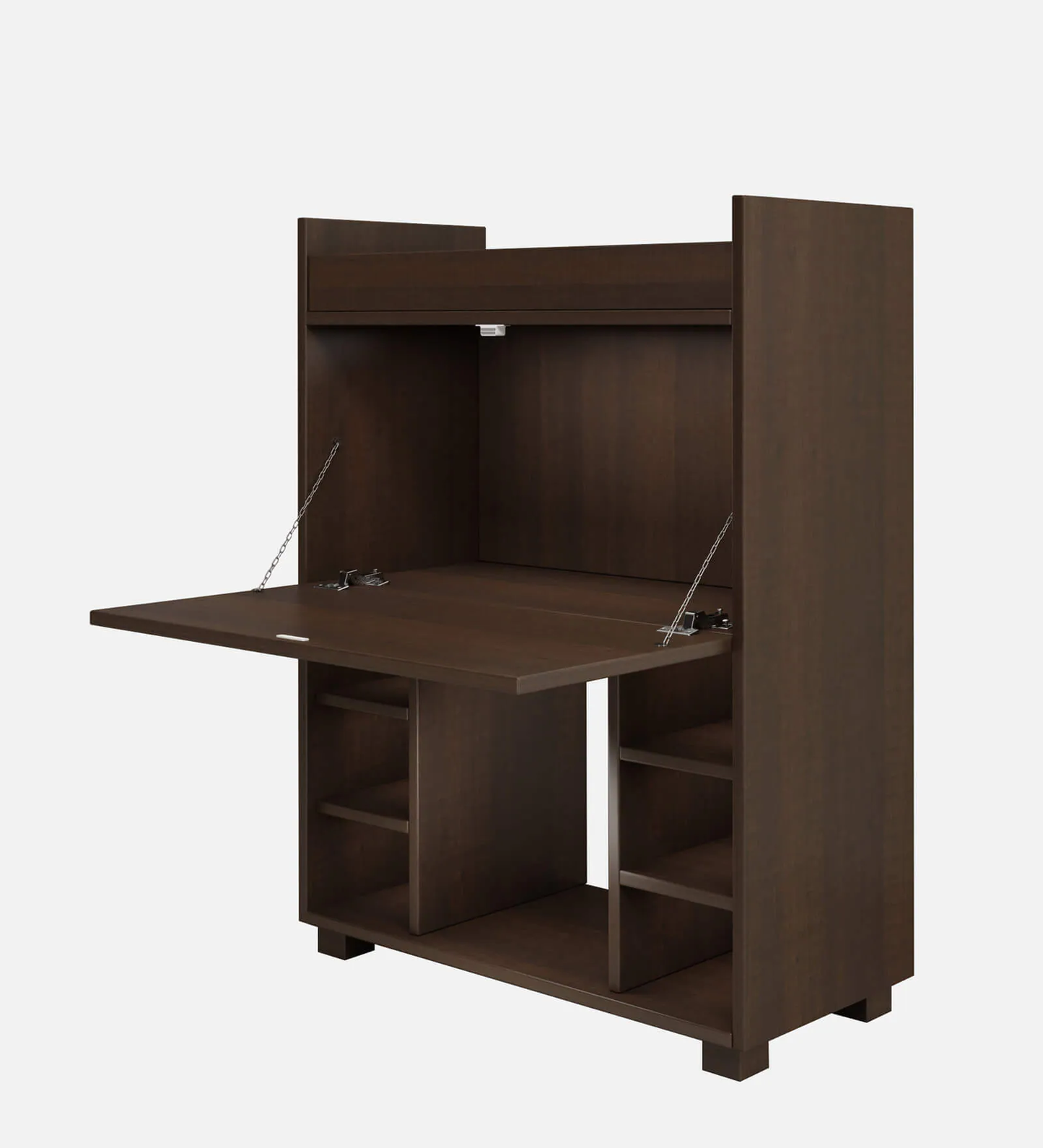 Olga Bar Cabinet & Counter in Dark Elm Finish