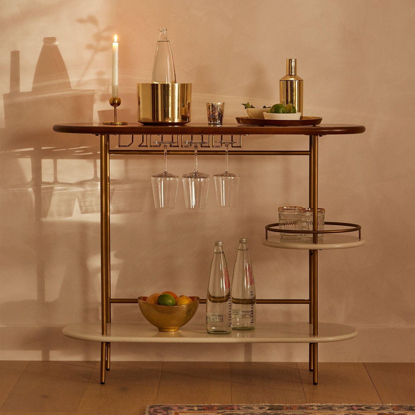 Tiered Bar Console (40") - Happyware Home Pvt Ltd