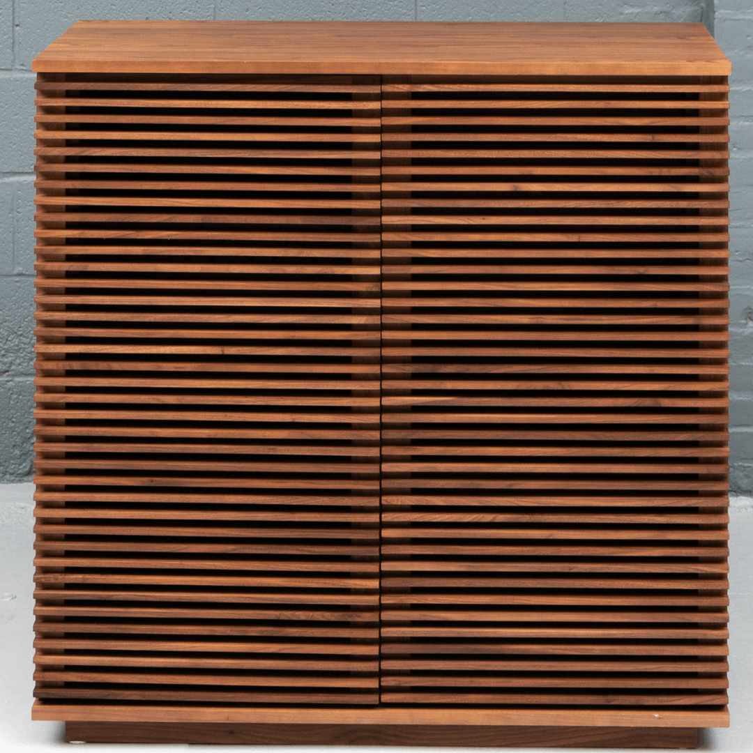 Handmade Contemporary Teak Wood Line Bar Cabinet - Happyware Home Pvt Ltd