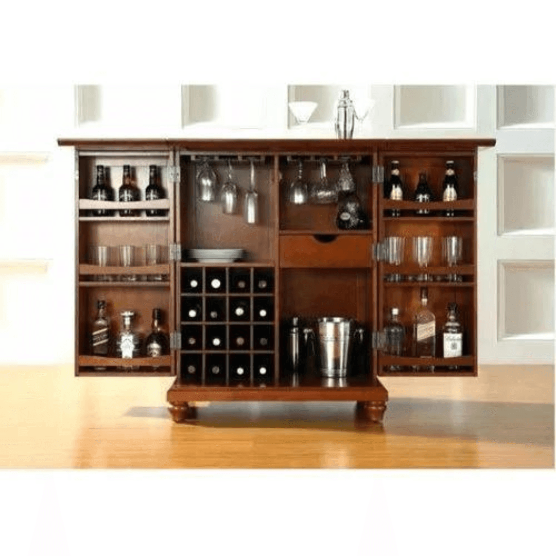 Handmade Rosewood or Sheesham Wood Bar Cabinet - Happyware Home Pvt Ltd