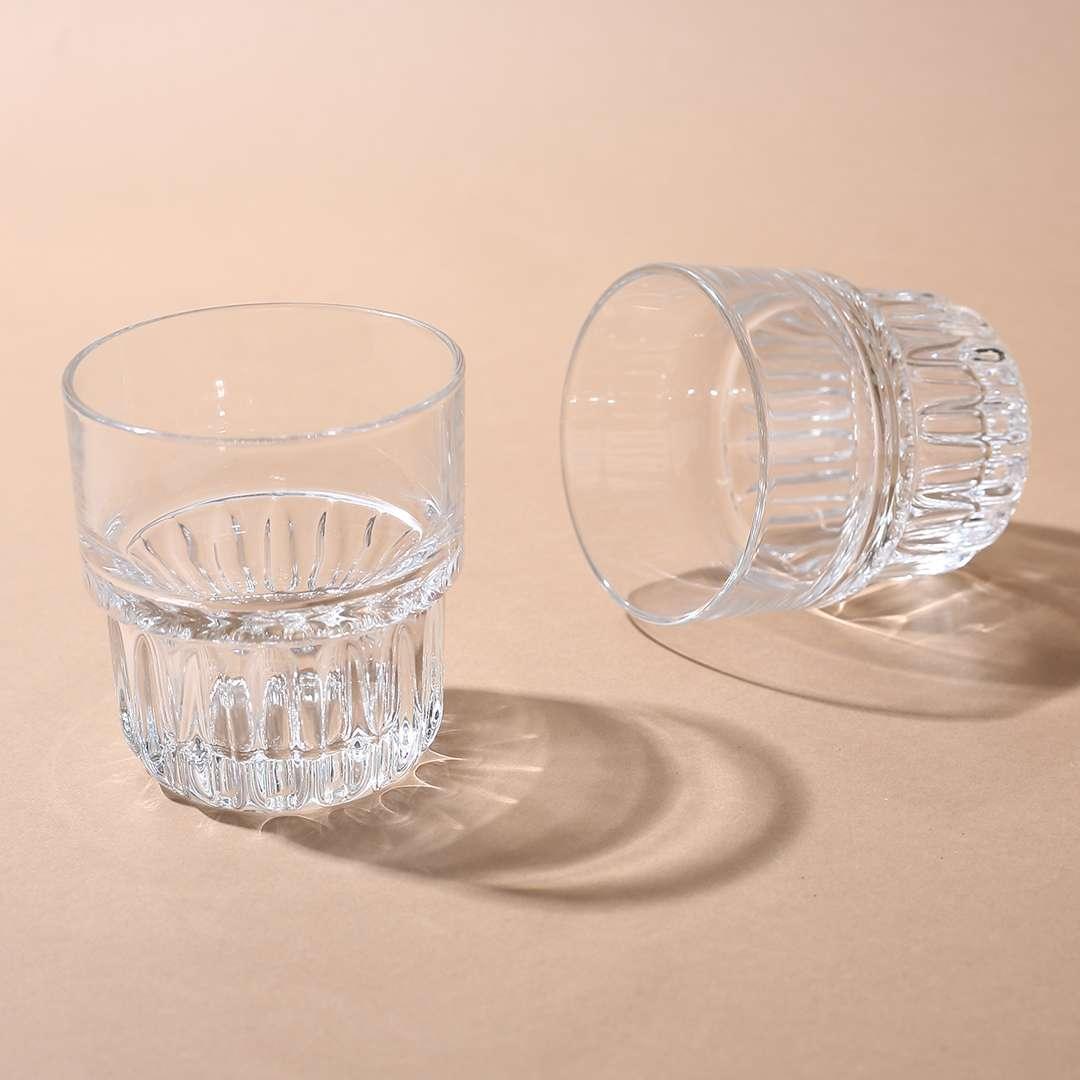 Hills Whiskey & Cocktail Glasses - 205ml (Set of 6) - Happyware Home Pvt Ltd